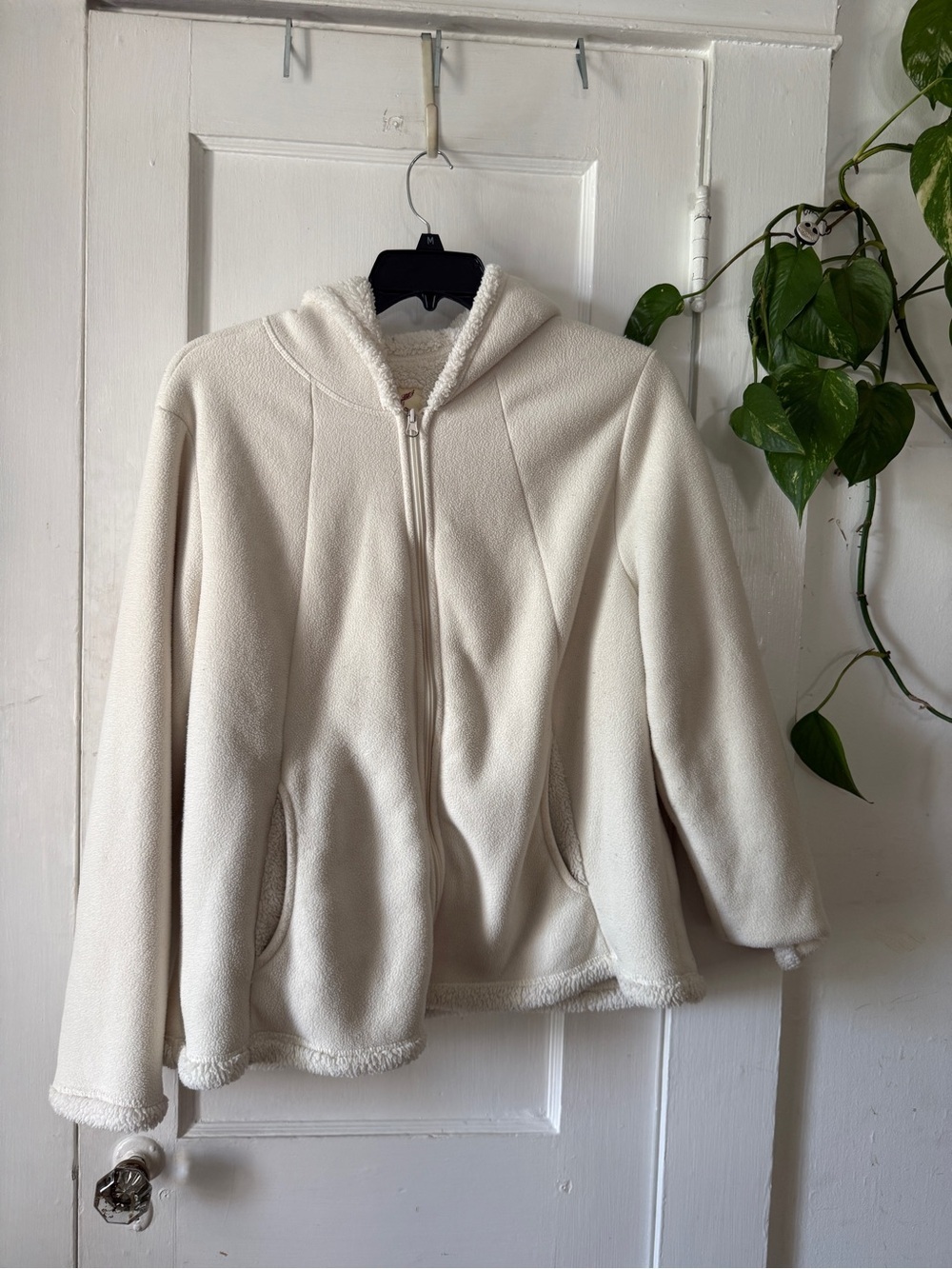 Faded Glory Cream Sherpa Hoodie size 2XL